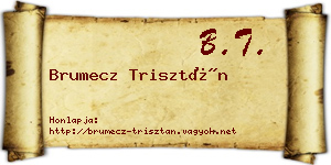 Brumecz Trisztán névjegykártya